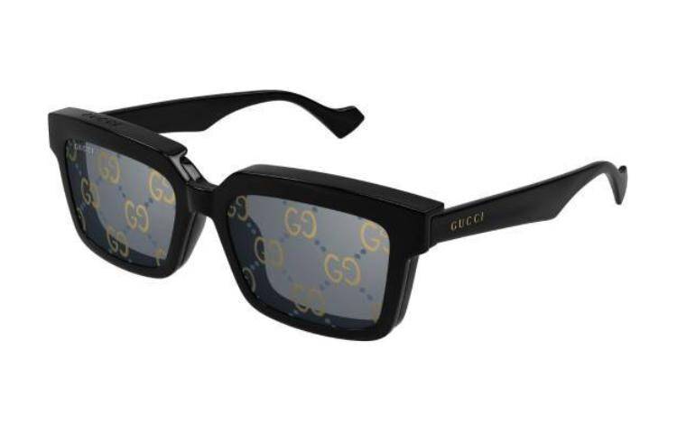 

Очки солнцезащитные мужские Gucci с гравировкой на линзах, черный