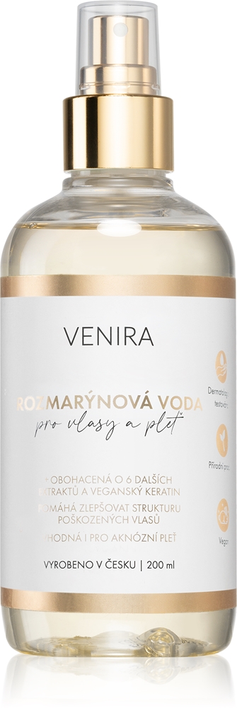 

Несмываемое средство для ухода за лицом, телом и волосами с розмариновой водой Venira, 200 мл