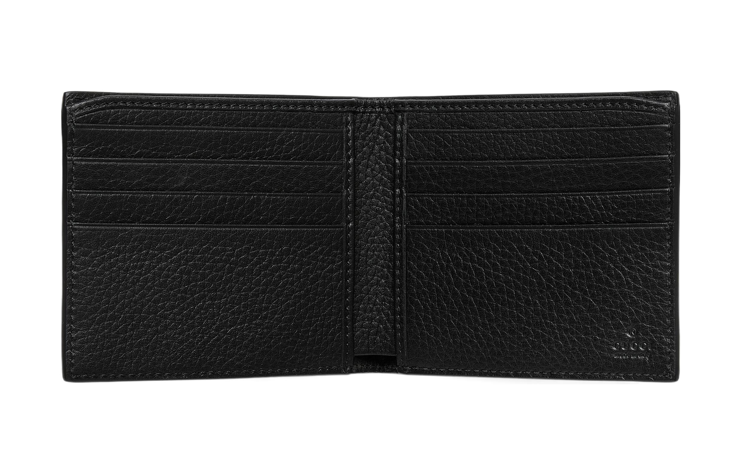 GUCCI Кошелек Jumbo GG Leather мужской black — фото 2