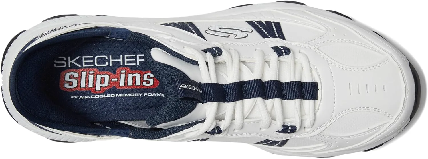 Мужские кроссовки Skechers Stamina без застежек, белый/синий — фото 2