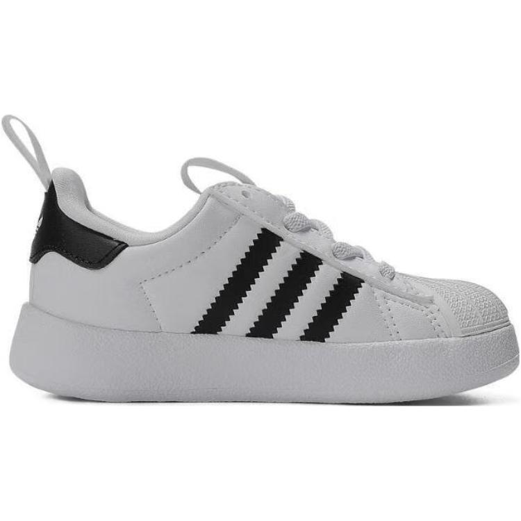 AdiFOM Superstar Low Top Белые Детские Ботинки для Малышей Adidas Originals, Белый/Черный — фото 2