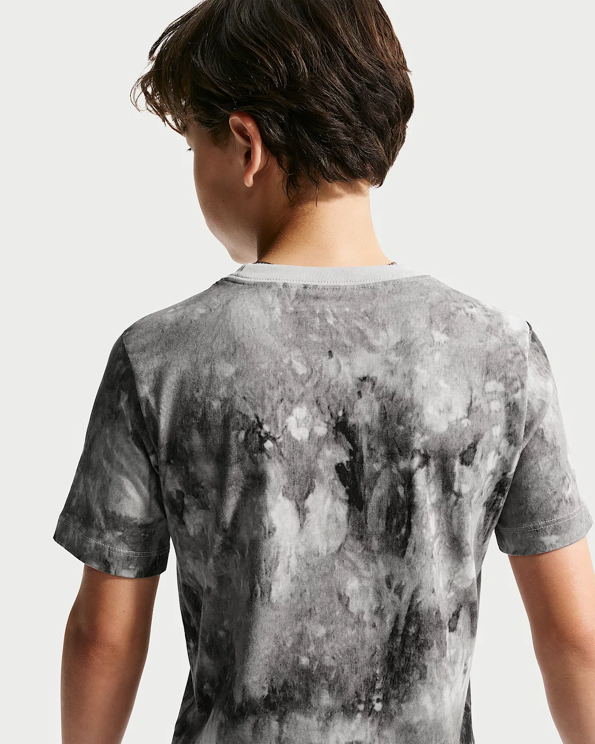 Детская футболка Nike Sportswear, Light Smoke Grey/Black — фото 2