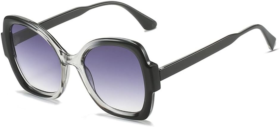 

Уникальные солнцезащитные очки-бабочки 2027 года для женщин, винтажные, с градиентным переходом цвета, элегантные, с неровными тенями, защита от УФ-излучения UV400, модные очки MTZJH, 3