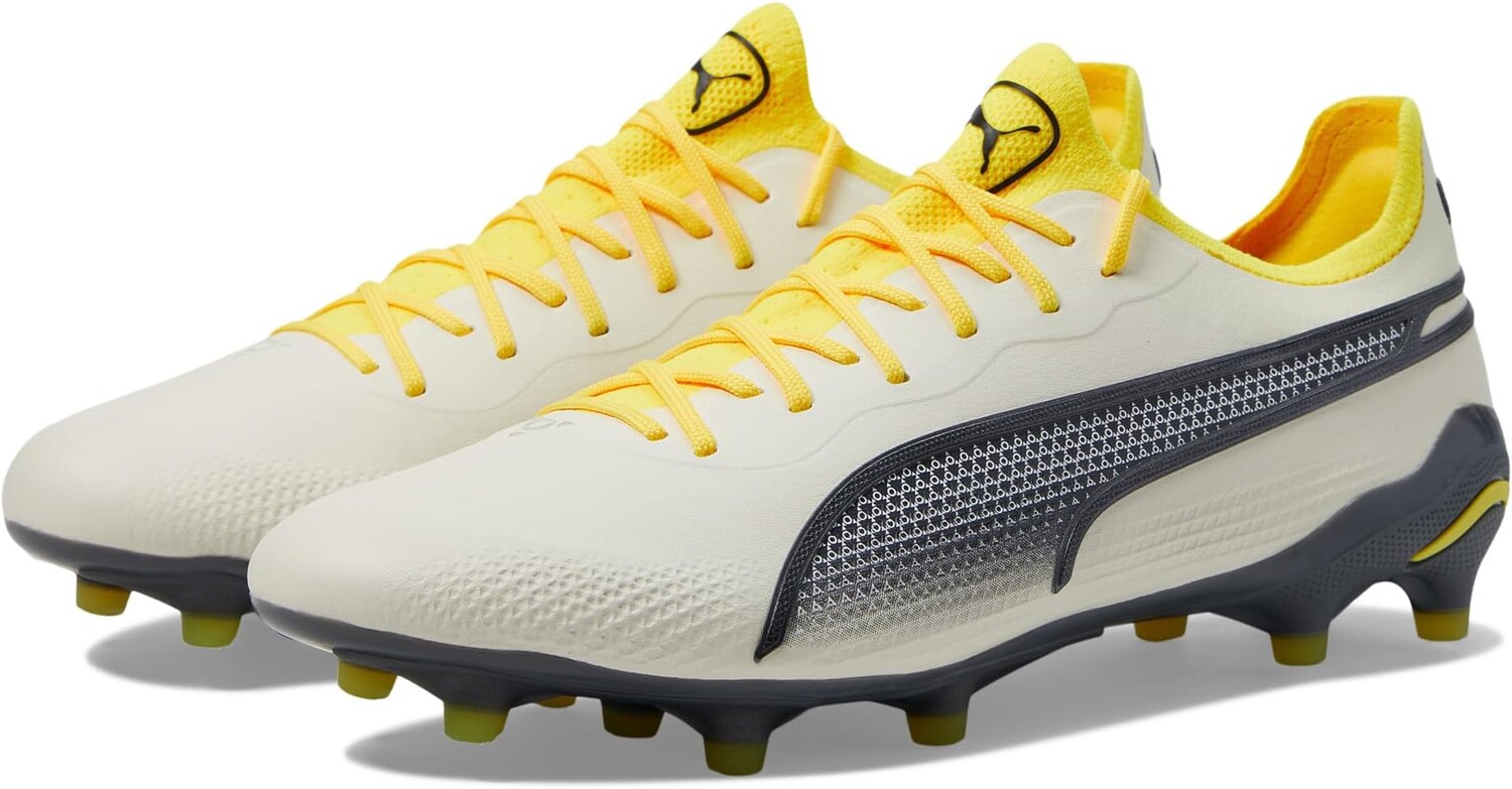 

Кроссовки PUMA King Ultimate Firm Ground/Artificial Ground, цвет Alpine Snow/Asphalt/Yellow Blaze