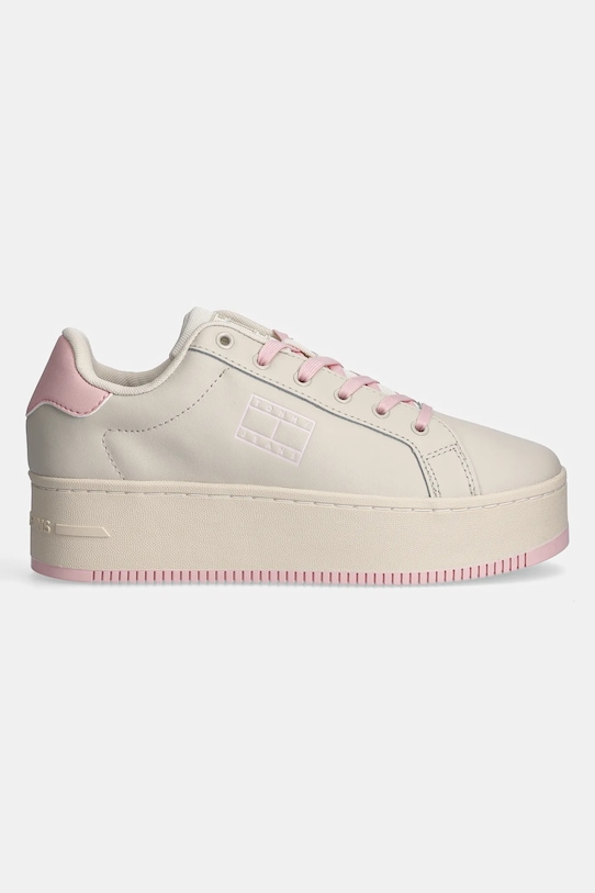 Кожаные кроссовки TJW FLATFORM ESS Tommy Jeans, бежевый — фото 2
