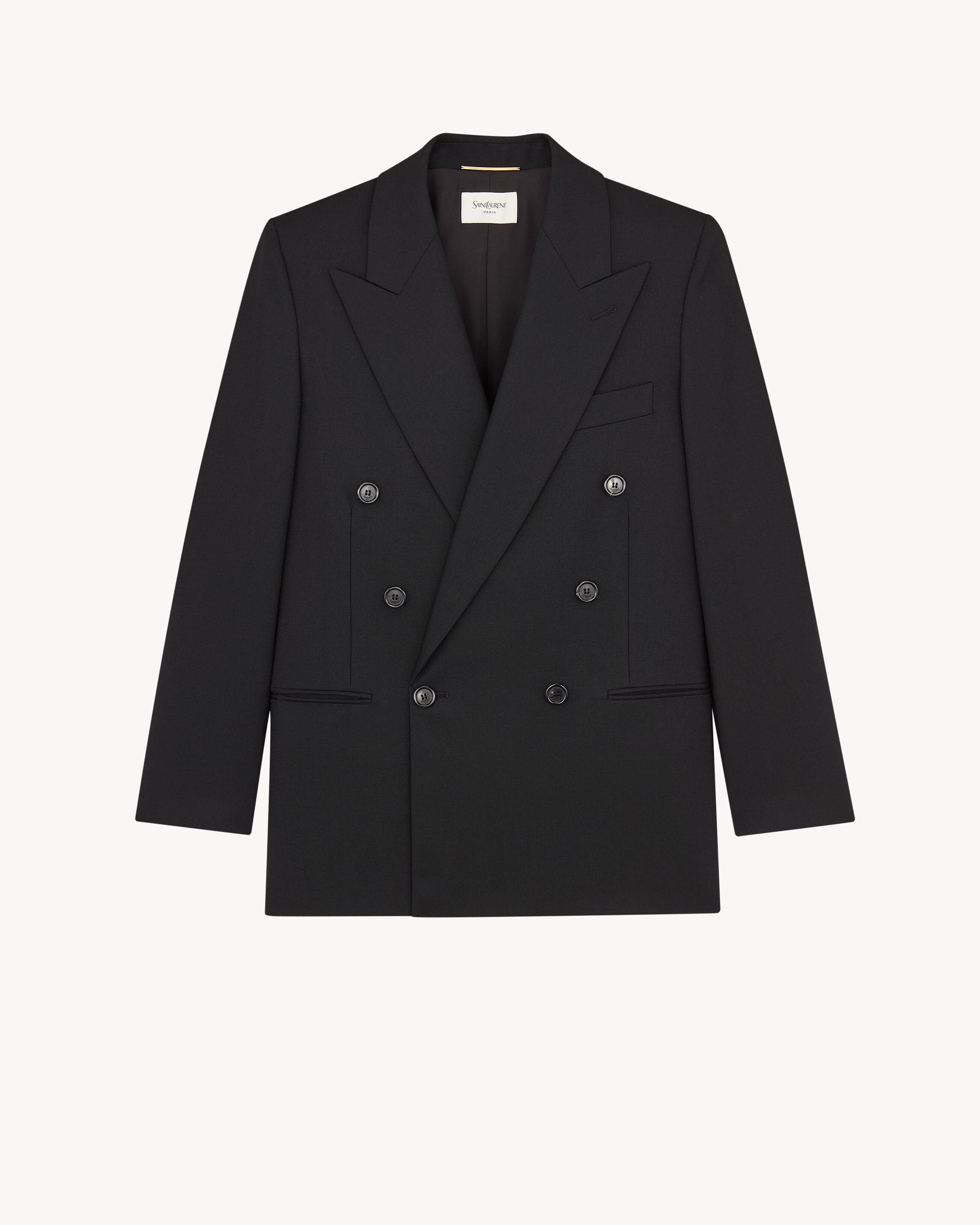 

Пиджак из шерсти Saint Laurent, черный