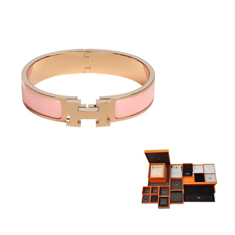 

HERMES Эмалевые браслеты для женщин Pink/Rose Gold