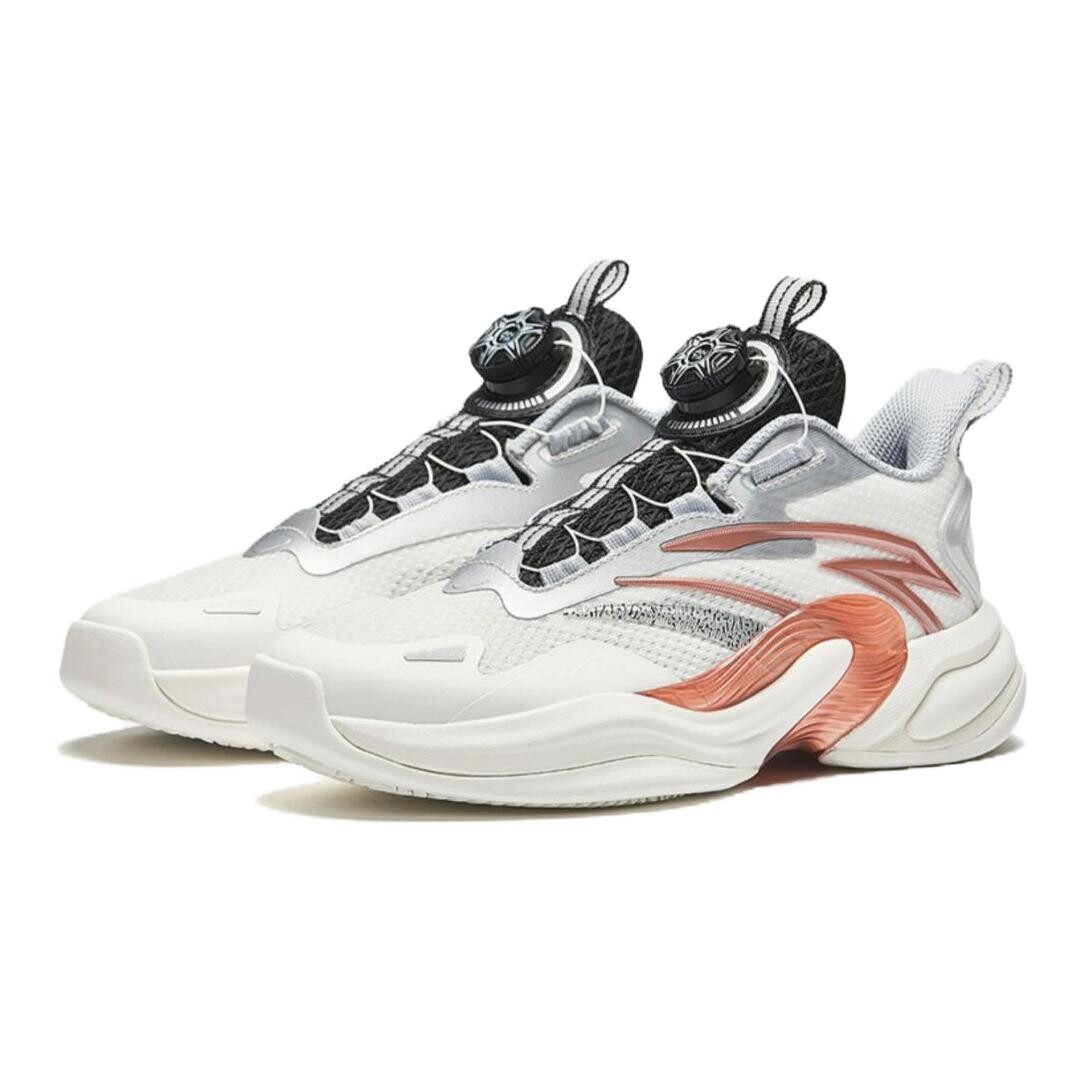 Детские баскетбольные кроссовки Kids Low-top Ivory White/Silver/Rose Gold Anta Kids, серебряный — фото 3