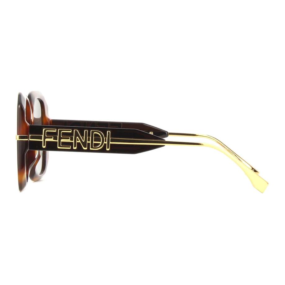 FENDI Квадратные солнцезащитные очки унисекс в черепаховом цвете, Tortoiseshell — фото 4