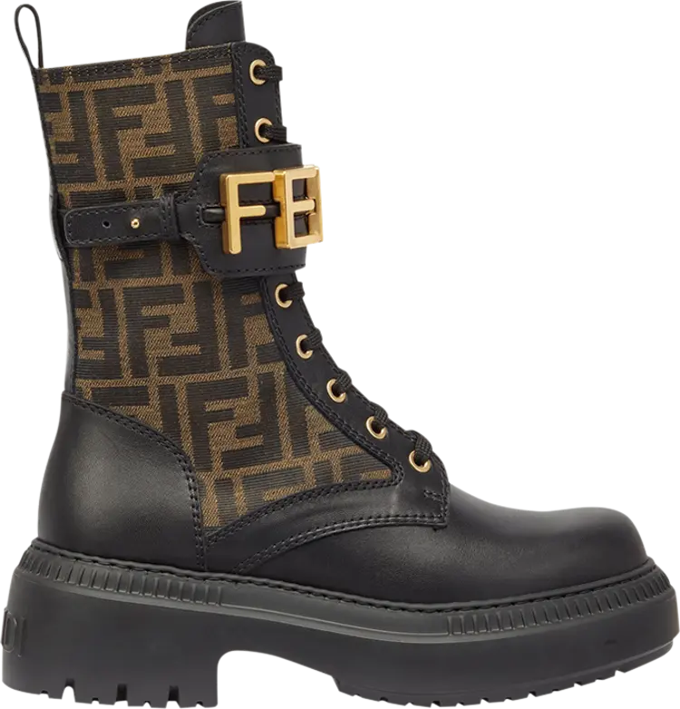 Кроссовки Fendi Wmns Fendigraphy Boot 'Brown FF Pattern', коричневый