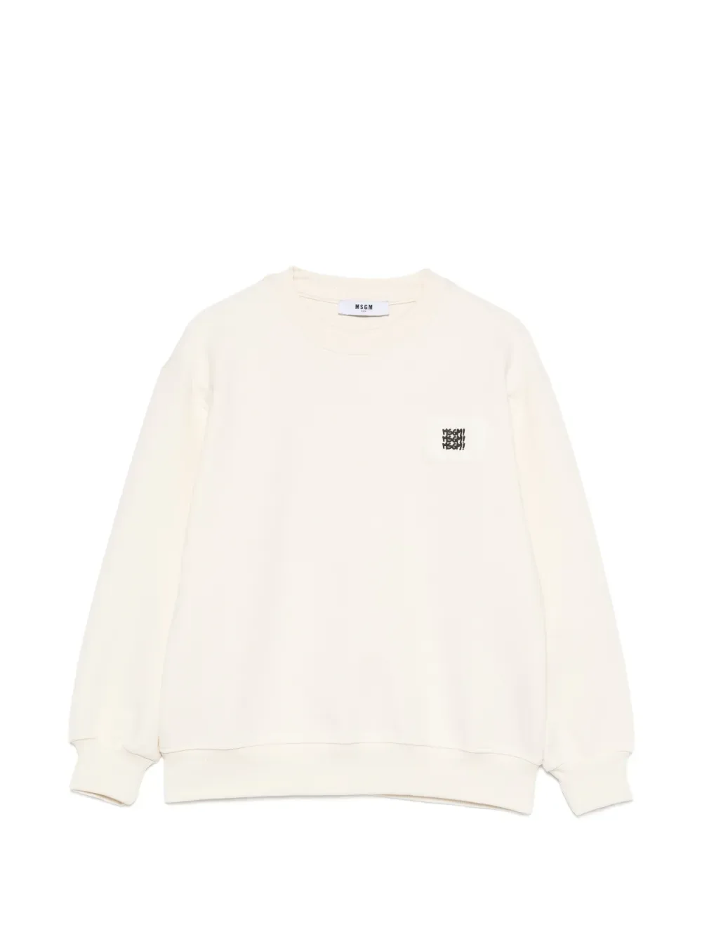 Свитшот с круглым вырезом MSGM Kids, бежевый