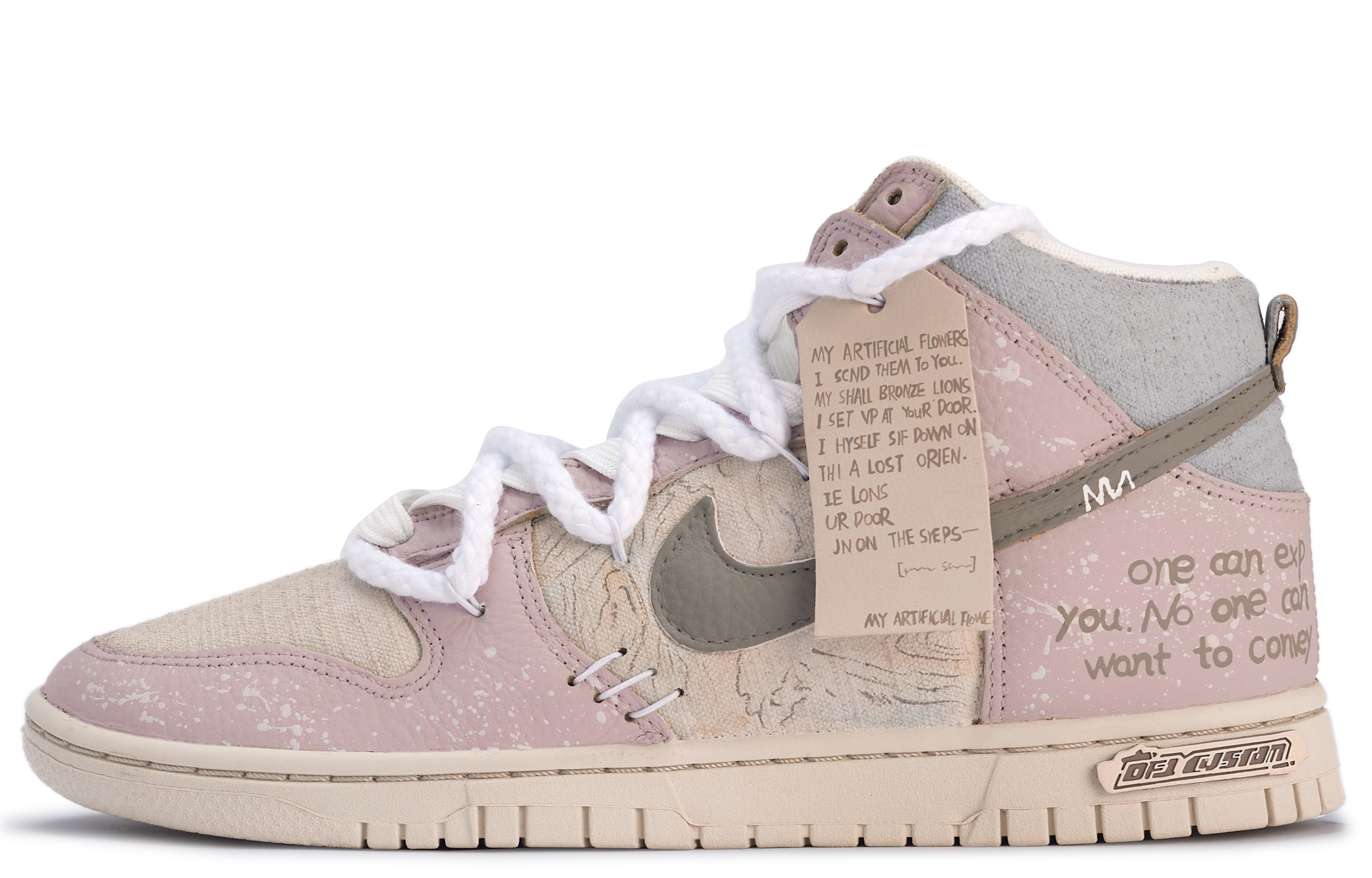 

Кроссовки Nike Dunk Skateboard Shoes Men Mid-Top Pink/Gray