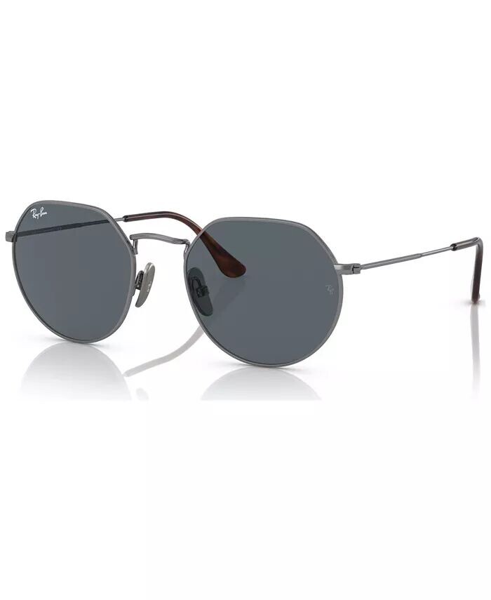 

Титановые солнцезащитные очки унисекс Jack, RB8165 Ray-Ban, серебро