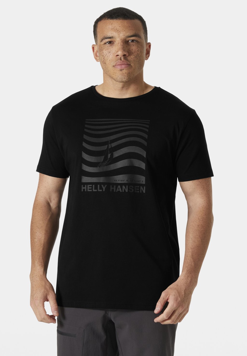 

Футболка с принтом SHORELINE Helly Hansen, черный
