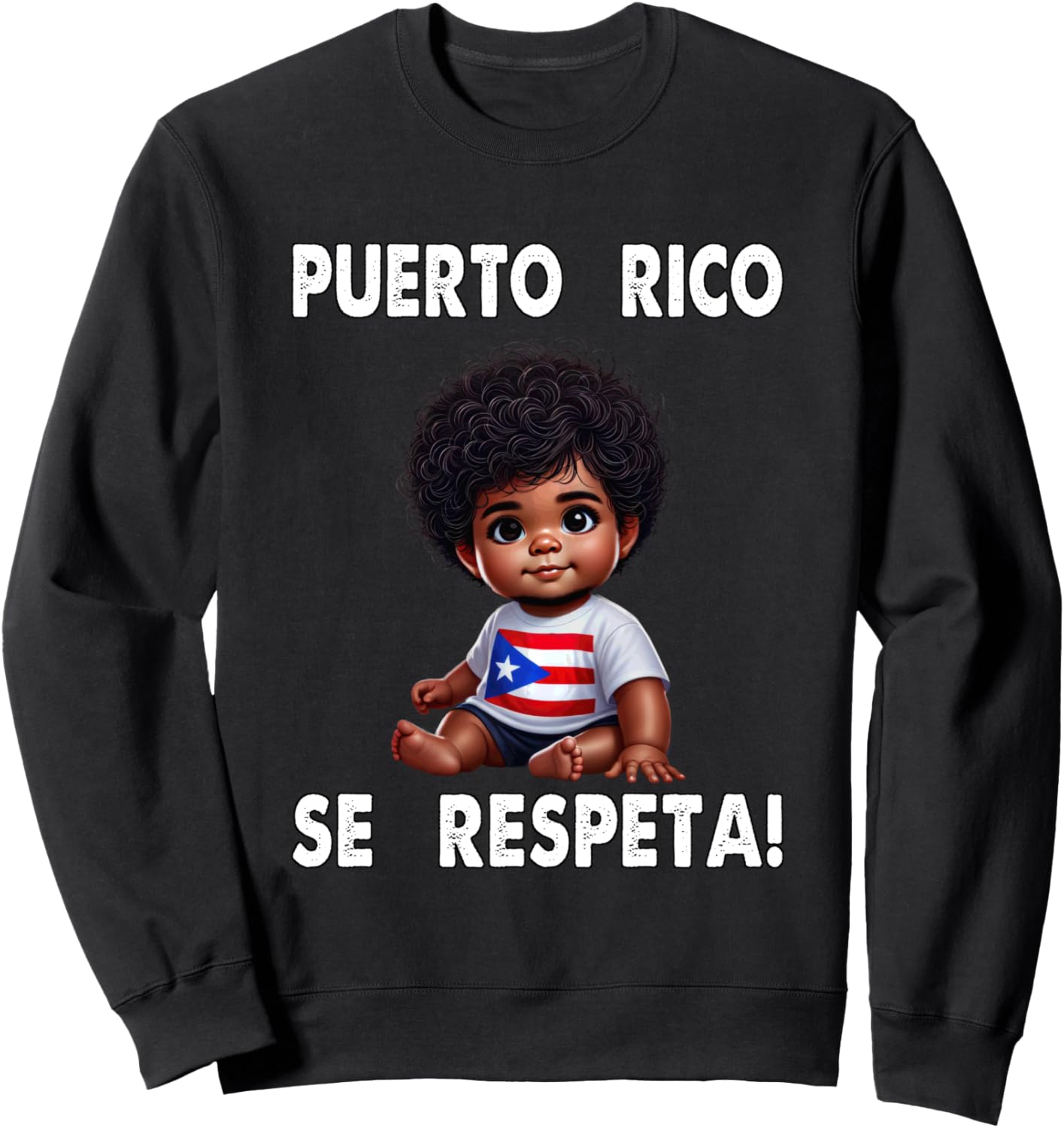 

Толстовка с надписью «Флаг Пуэрто-Рико Se Lespeta Bolicua, протест для младенцев» Puerto Rico Se Respeta Collection, More Here, черный