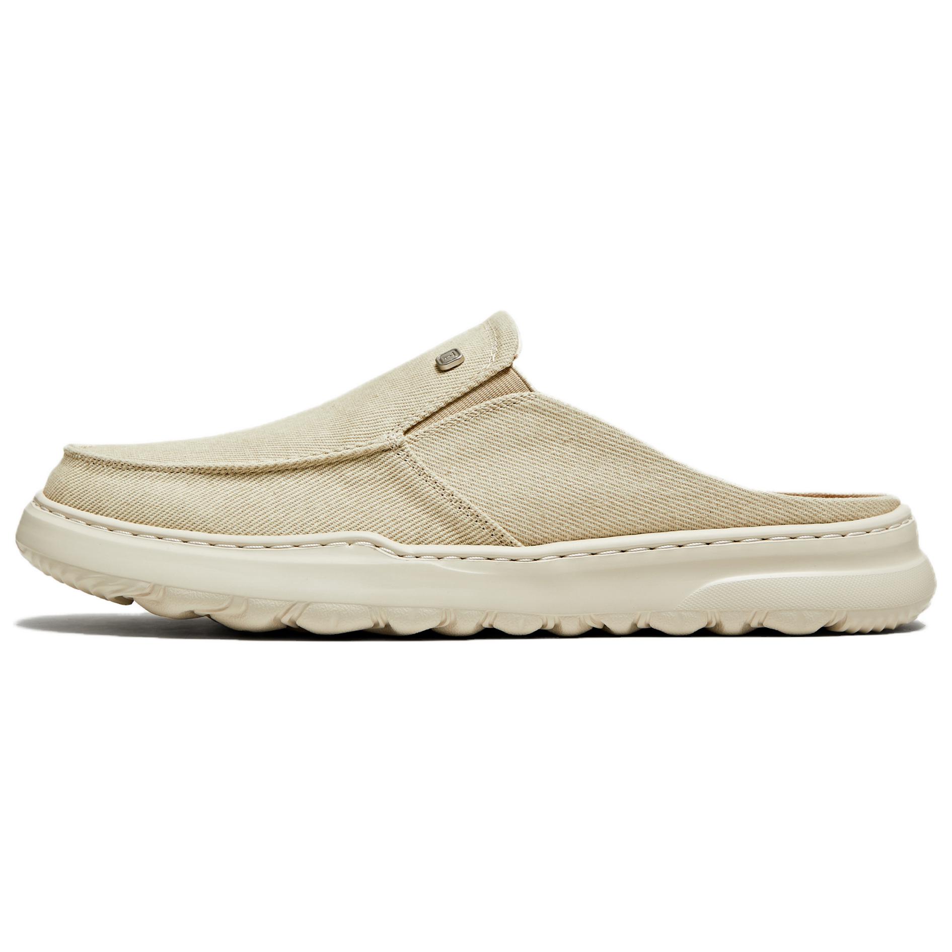 

TATA Мужские домашние тапочки с закрытым носком бежевые, цвет Beige