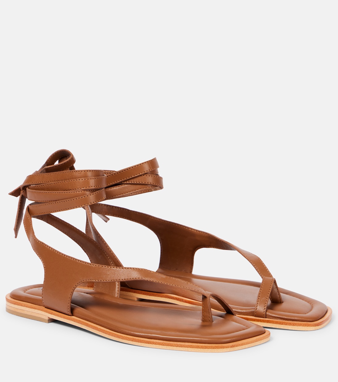Кожаные сандалии Heidi A.Emery, Deep Tan
