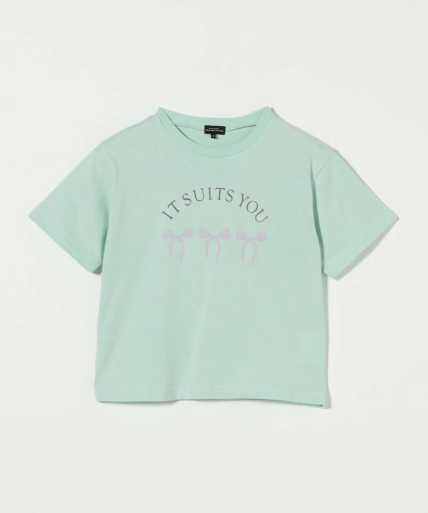Футболка с принтом в виде лент / Детская 100-130 см United Arrows Green Label Relaxing, LIME