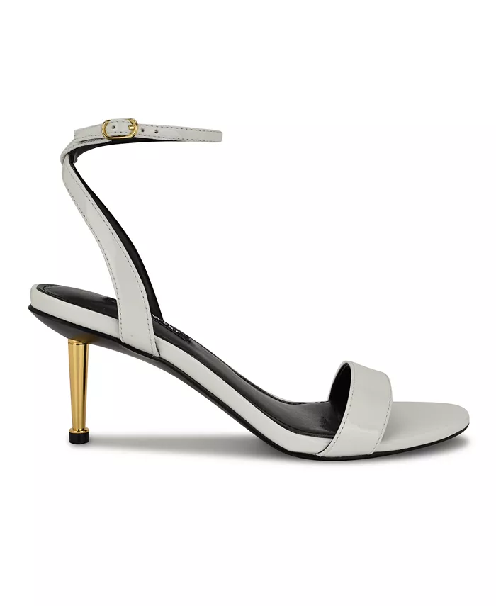 Женские босоножки на шпильке Anny с ремешком на щиколотке Nine West, белый — фото 2