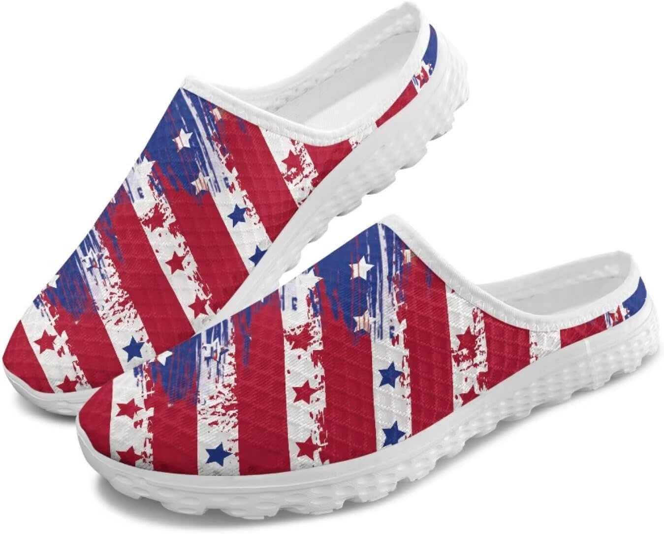 

Женские кроссовки Tomeusey Half Sport с сеткой - легкие прогулочные кроссовки с мягкой подошвой и удобной стелькой для повседневного использования, American Flag-8