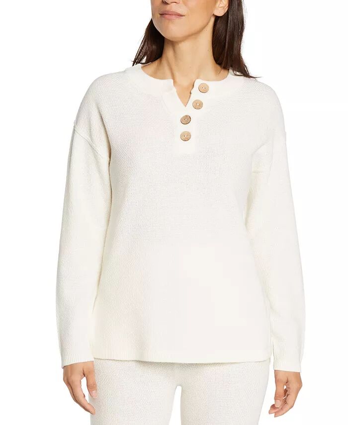 

Женская толстовка Parma Henley с длинными рукавами Three Dots, белый