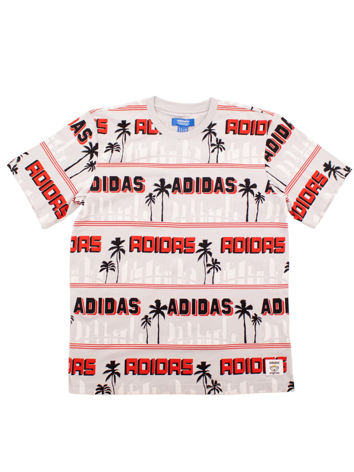 

Adidas Мужская футболка Nigo La Palm серого цвета, Серый, Adidas Мужская футболка Nigo La Palm серого цвета