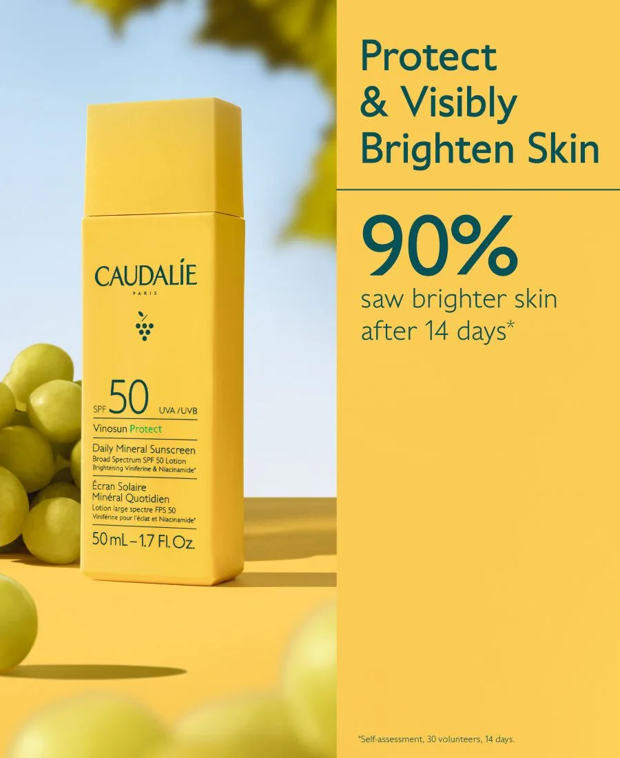 Caudalie Солнцезащитный минеральный крем Vinosun Protect Daily Sunscreen SPF 50, 1,7 унции — фото 2