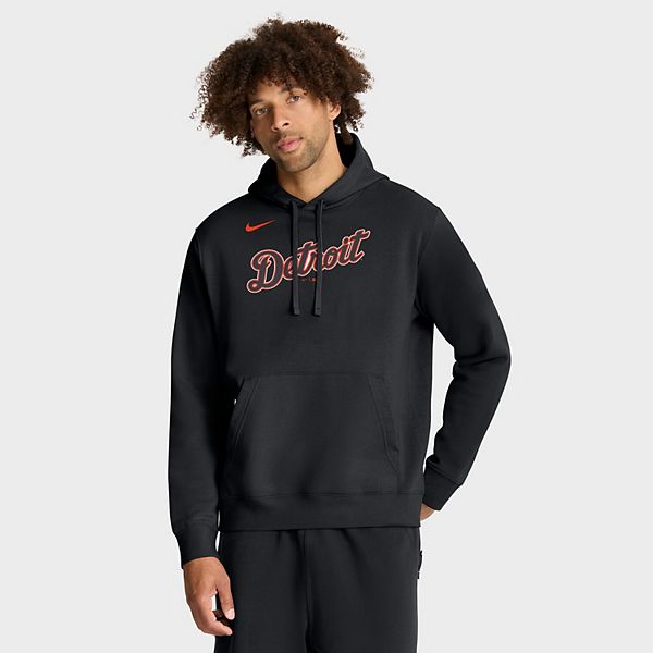 Мужская черная худи detroit tigers club Nike