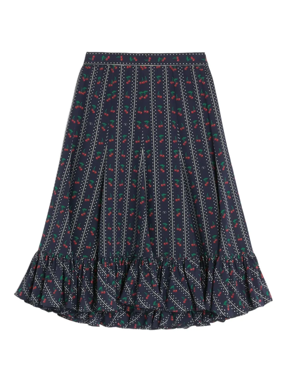 

Юбка миди с принтом Cherryfic Valentino Garavani, синий