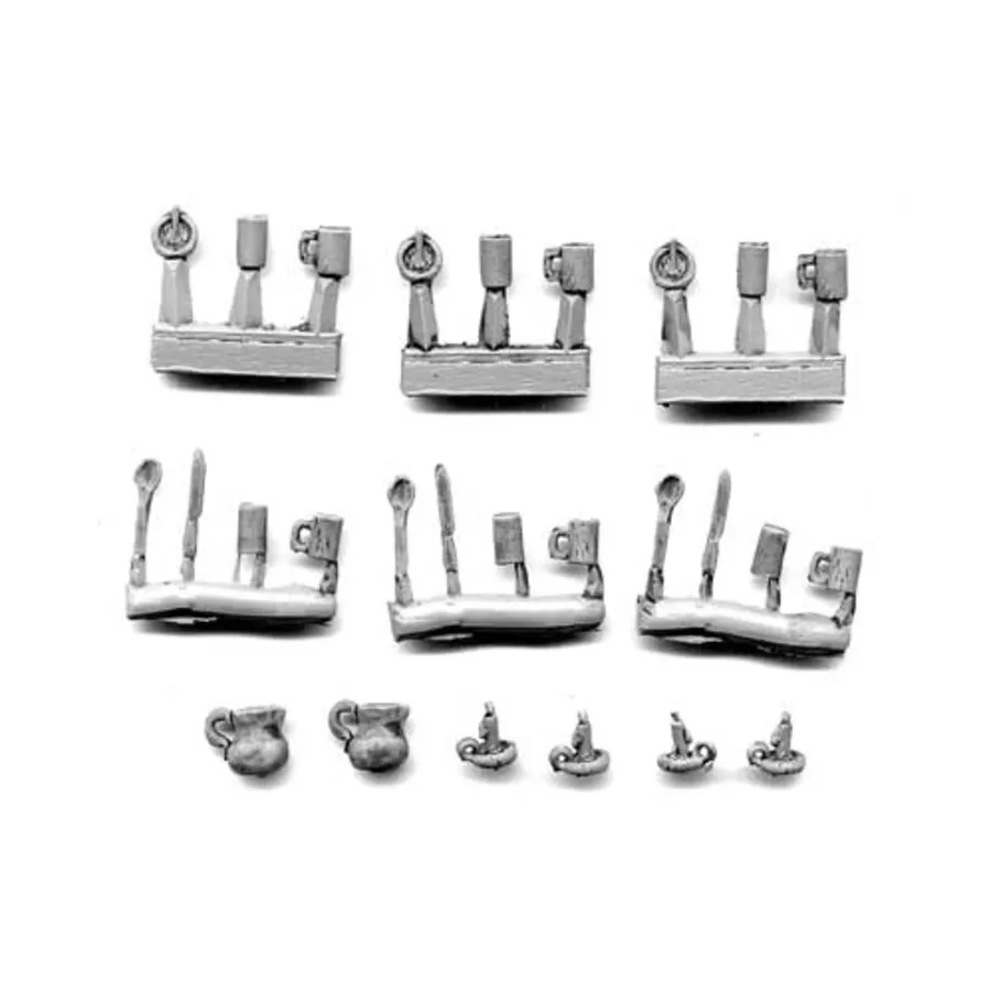 

Стаканы, столовое серебро, кувшины, Historical Miniatures - Medieval - Accessories (28mm) (Mirliton SG)
