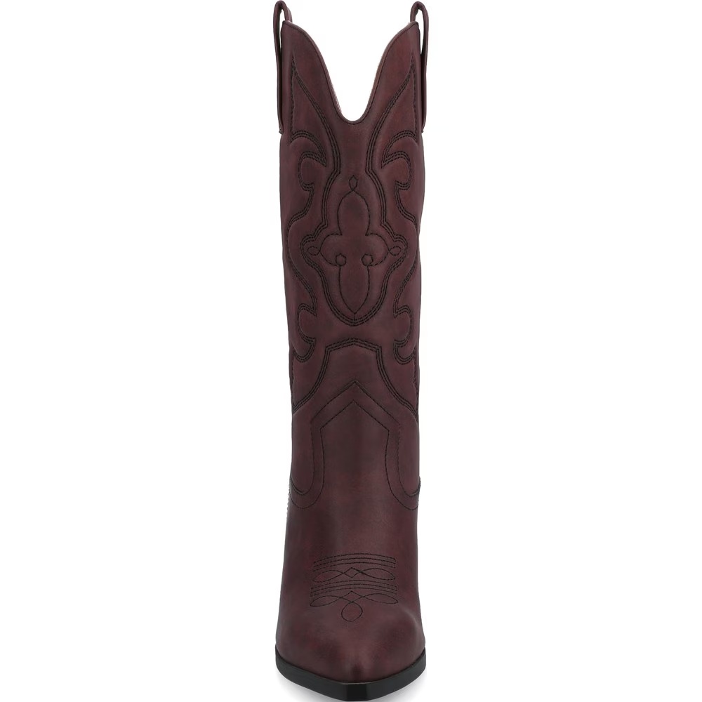 Ковбойские сапоги Chantry с широким голенищем Journee, цвет oxblood — фото 3
