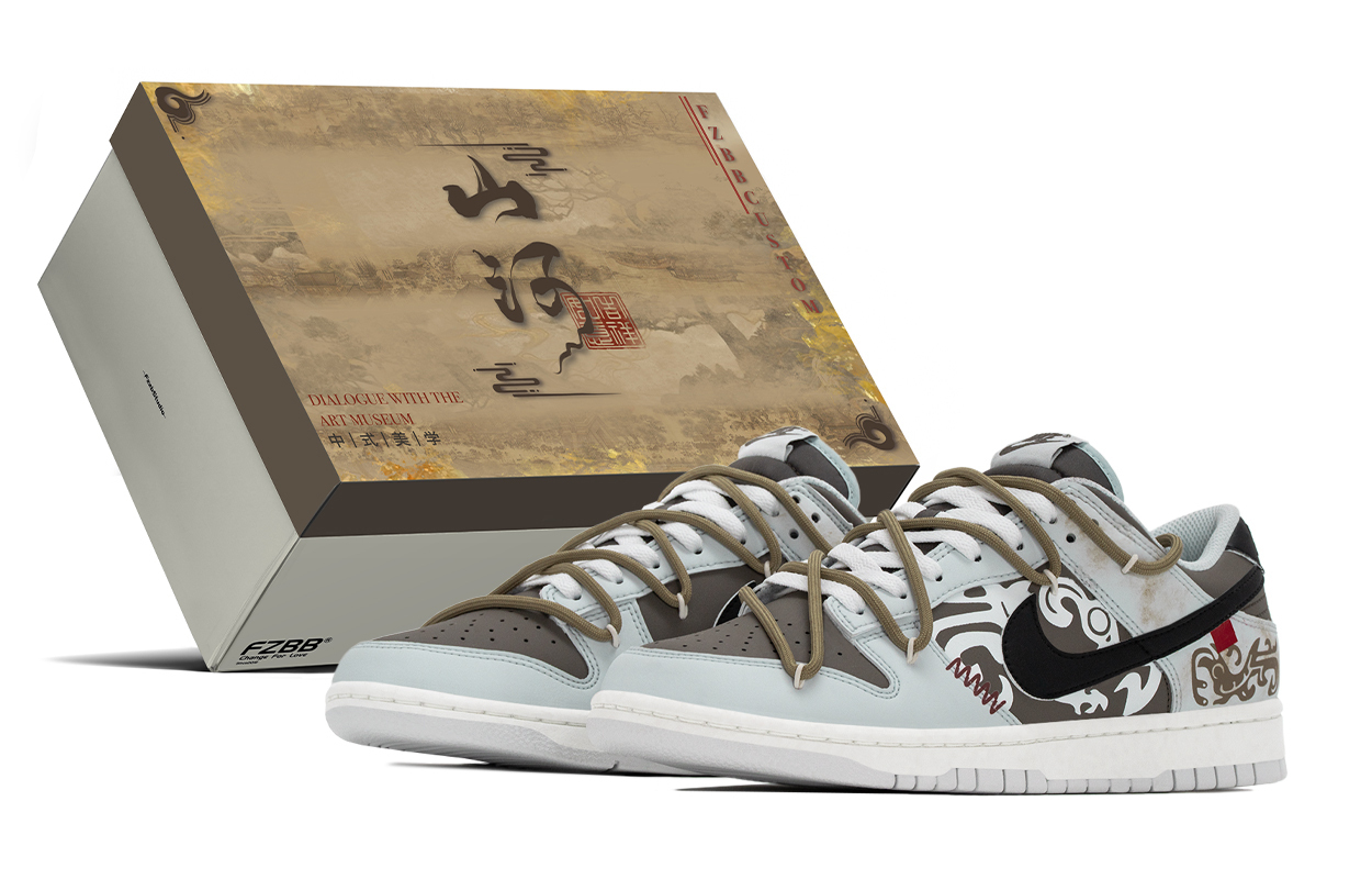 

Dunk Skateboard Shoes мужские низкие кофе белый Nike, коричневый