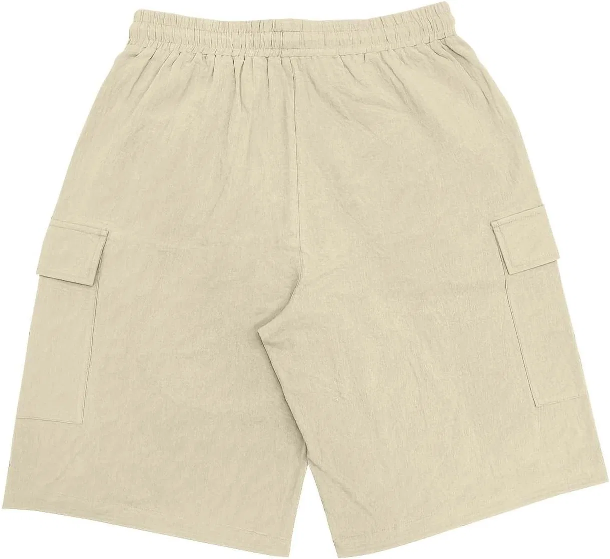 Шорты мужские из льна и хлопка, свободные, с множеством карманов, A02_khaki — фото 4