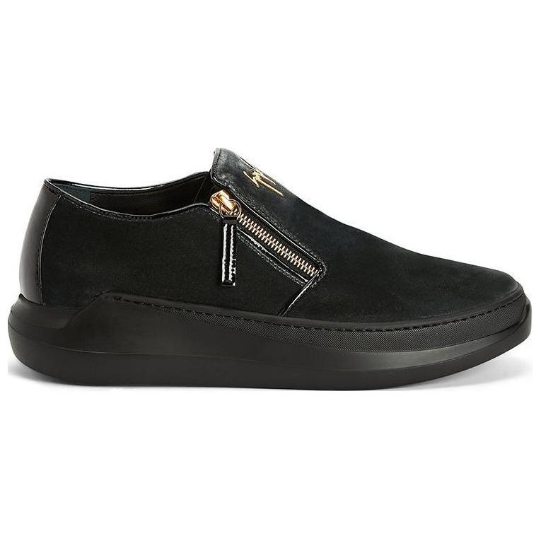 Конверсы на молнии из бархата Giuseppe Zanotti, черные — фото 2