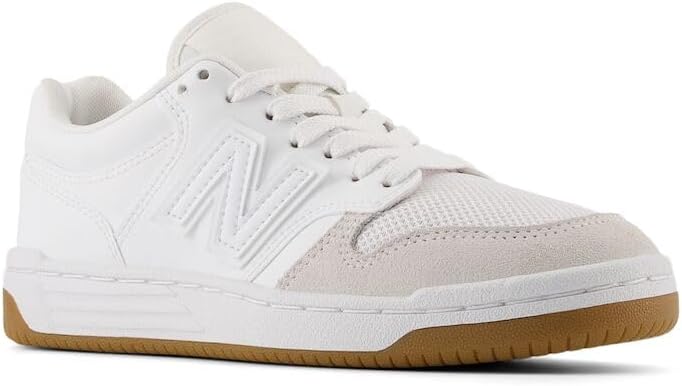Детские кроссовки New Balance 480 V1 на шнуровке (унисекс), белый — фото 4