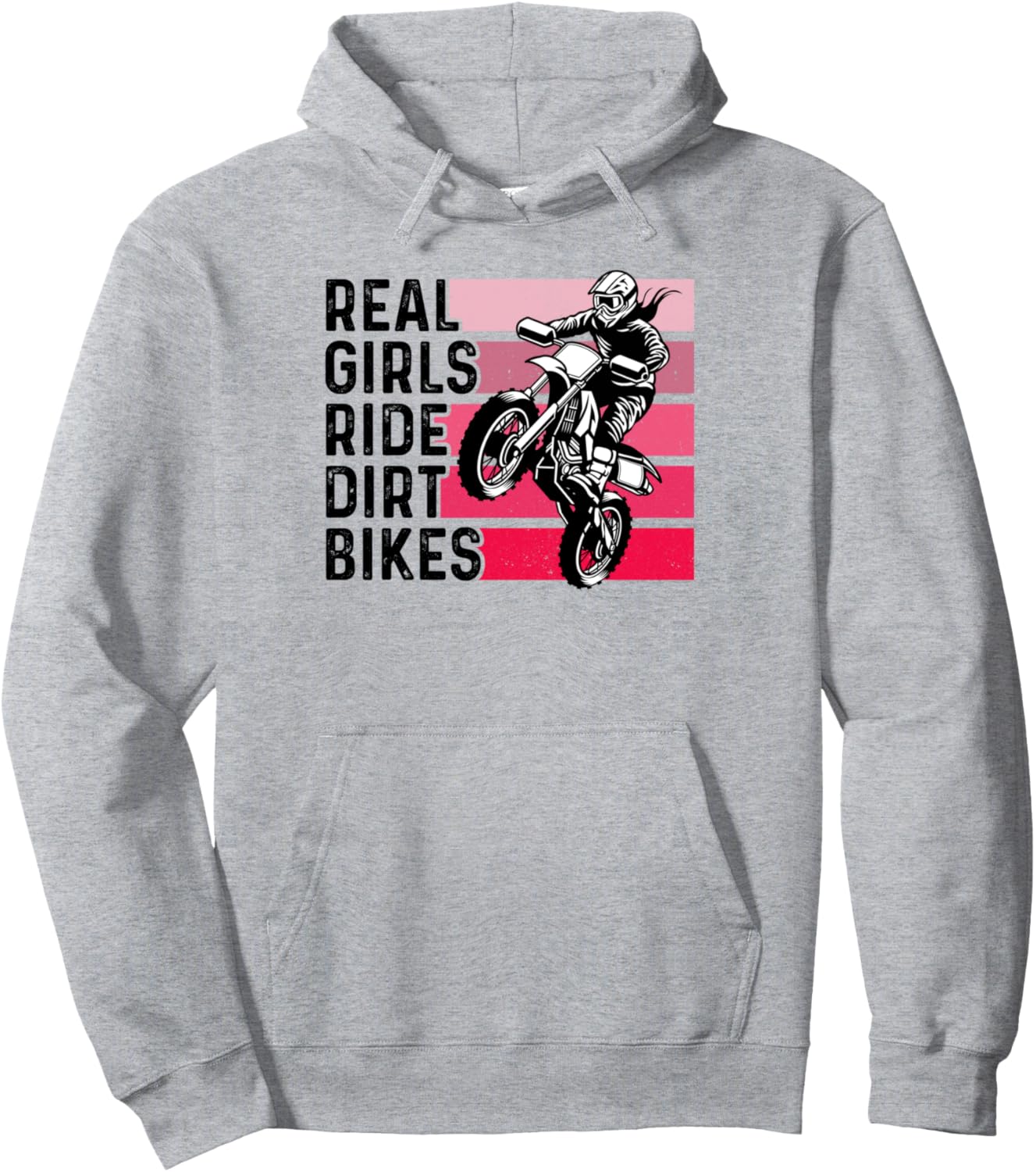 

Толстовка, Настоящие девушки ездят на мотоциклах по бездорожью, мотокроссу, эндуро, в толстовке для езды по бездорожью Motocross Gift Idea Dirt Bike Motorcycle Biker, серый
