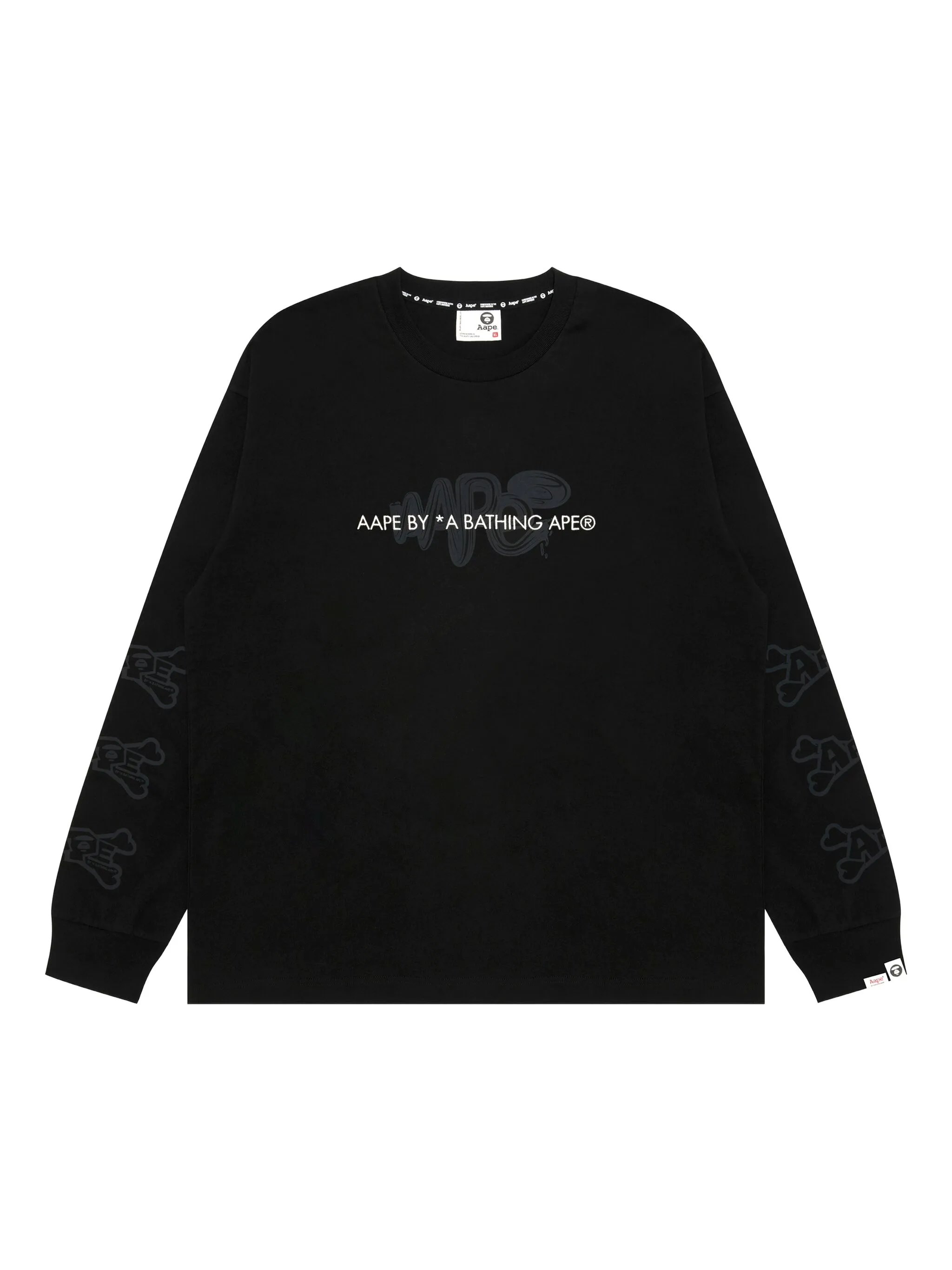 

Футболка с длинными рукавами и логотипом Aape By A Bathing Ape, черный