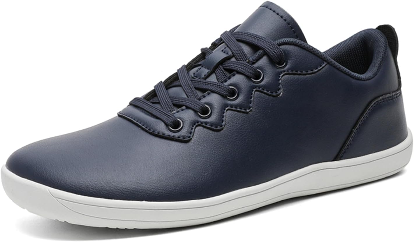 

Мужские широкие кроссовки для ходьбы, минималистичные кроссовки с нулевым перепадом высоты подошвы, повседневные кроссовки, легкие кроссовки на шнуровке, спортивная обувь для ходьбы, бега и походов, устойчивая обувь Dacnakby, синий