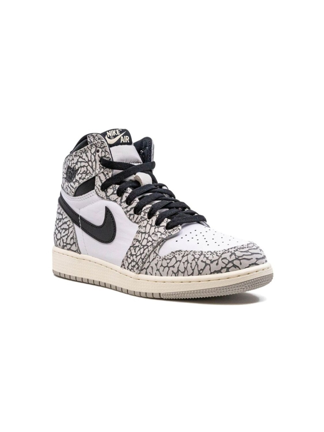 

Кроссовки Air Jordan 1 High OG Elephant Print Jordan Kids, серый