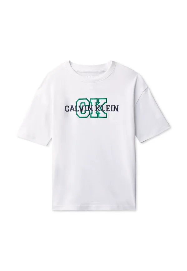 Футболка с принтом логотипа varsity Calvin Klein Jeans, White — фото 4