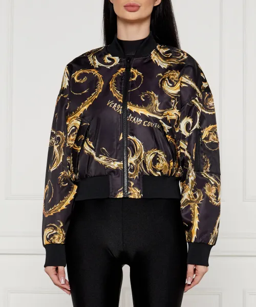 

Бомбер Cropped fit Versace Jeans Couture, черный