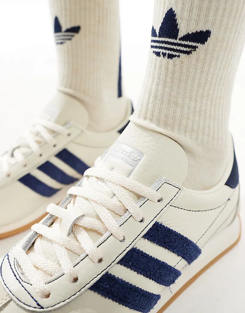 Кроссовки Country OG в кремово-белом и индиго цветах adidas Originals — фото 4