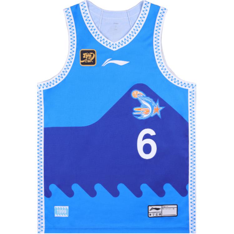 

LINING Баскетбольная майка CBA Collection классическая версия 24 25 команда Fujian, Zou Yang размер 6 мужская ярко-синяя