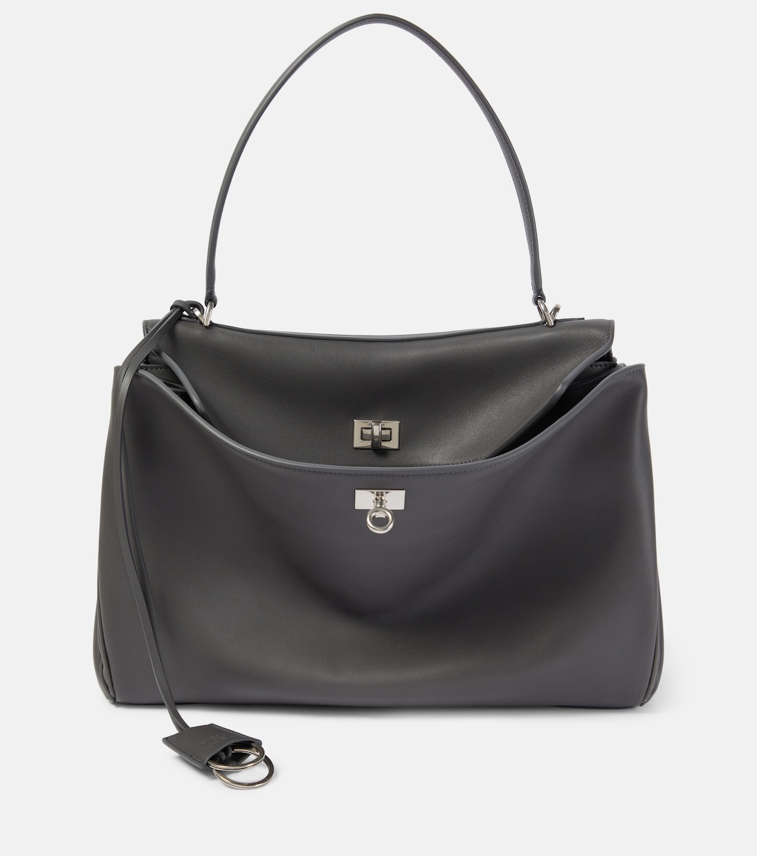 

Средняя кожаная сумка Rodeo Balenciaga, серый