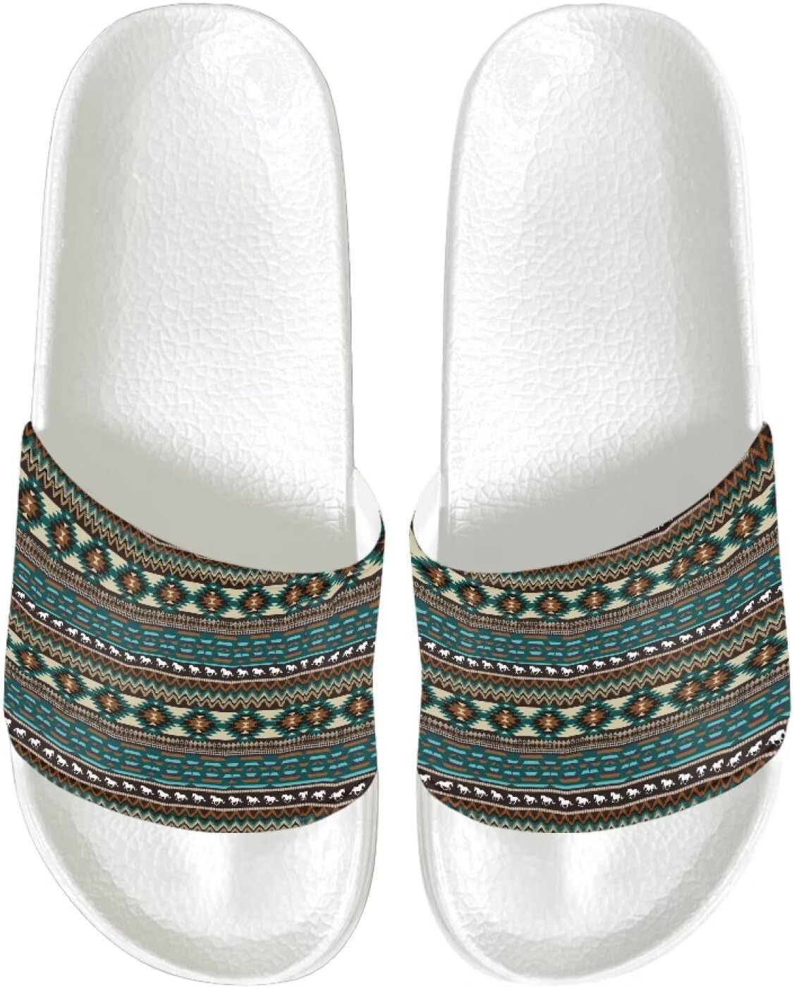 

Сандалии JUDENTIDOS с открытым носком, шлепанцы для душа, нескользящие, из EVA, для женщин, Southwest Navajo Aztec Horse