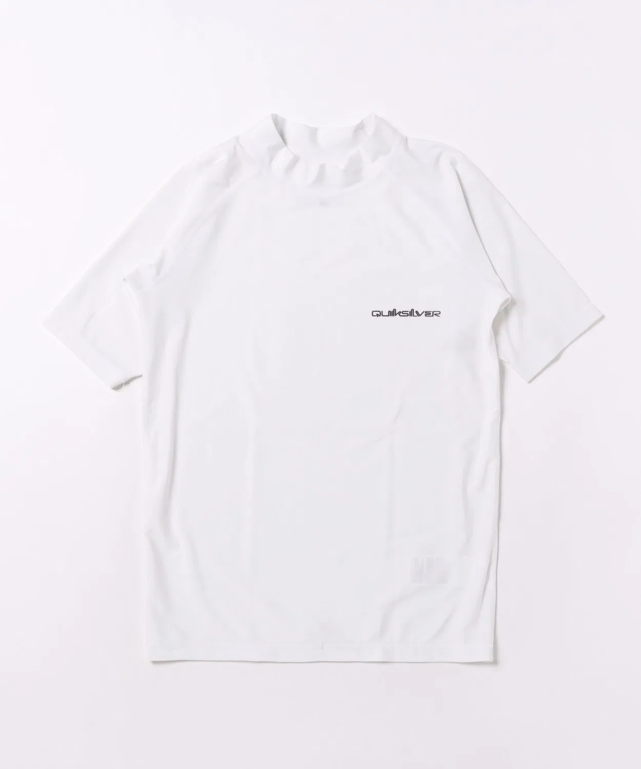 Рашгард детский с высоким воротником Quiksilver OMNI SR, короткий рукав, быстросохнущий, UPF50+, белый