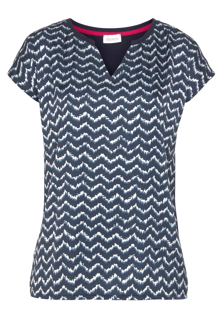 

Блузка с коротким рукавом BOYSEN'S Blouse, пятнистый синий