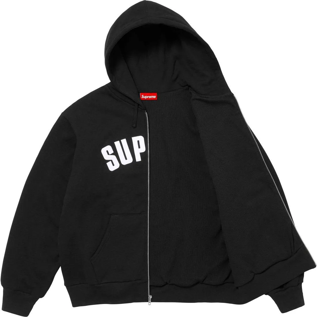 

Толстовка Arc Thermal Zip Up с капюшоном Supreme, красный/красный