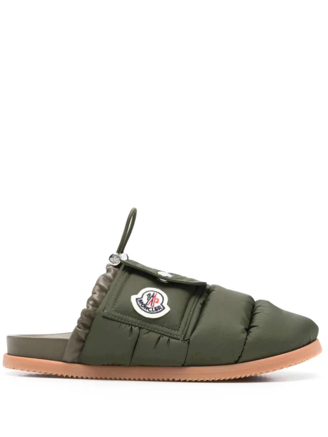 Тапочки Moncler Mon Pocket, зеленый