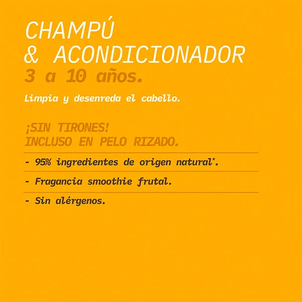 Для детей от 3 до 10 лет Champú Acondicionador Kids Suavinex, 300 ml — фото 2